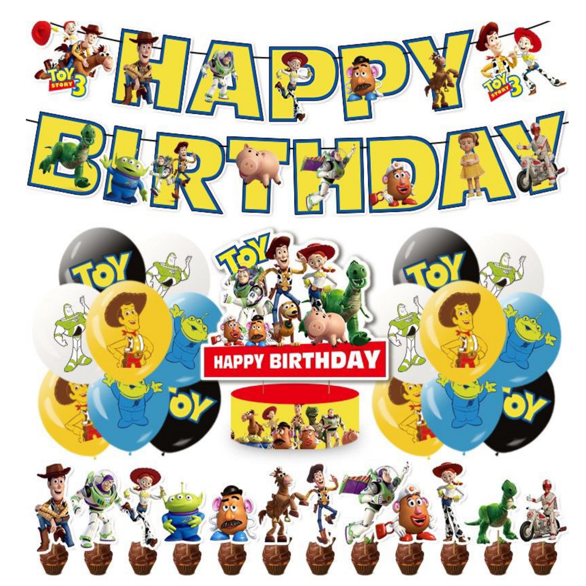 Globos De Cumpleaños Decoración Kit De Fiesta  TOY STORY