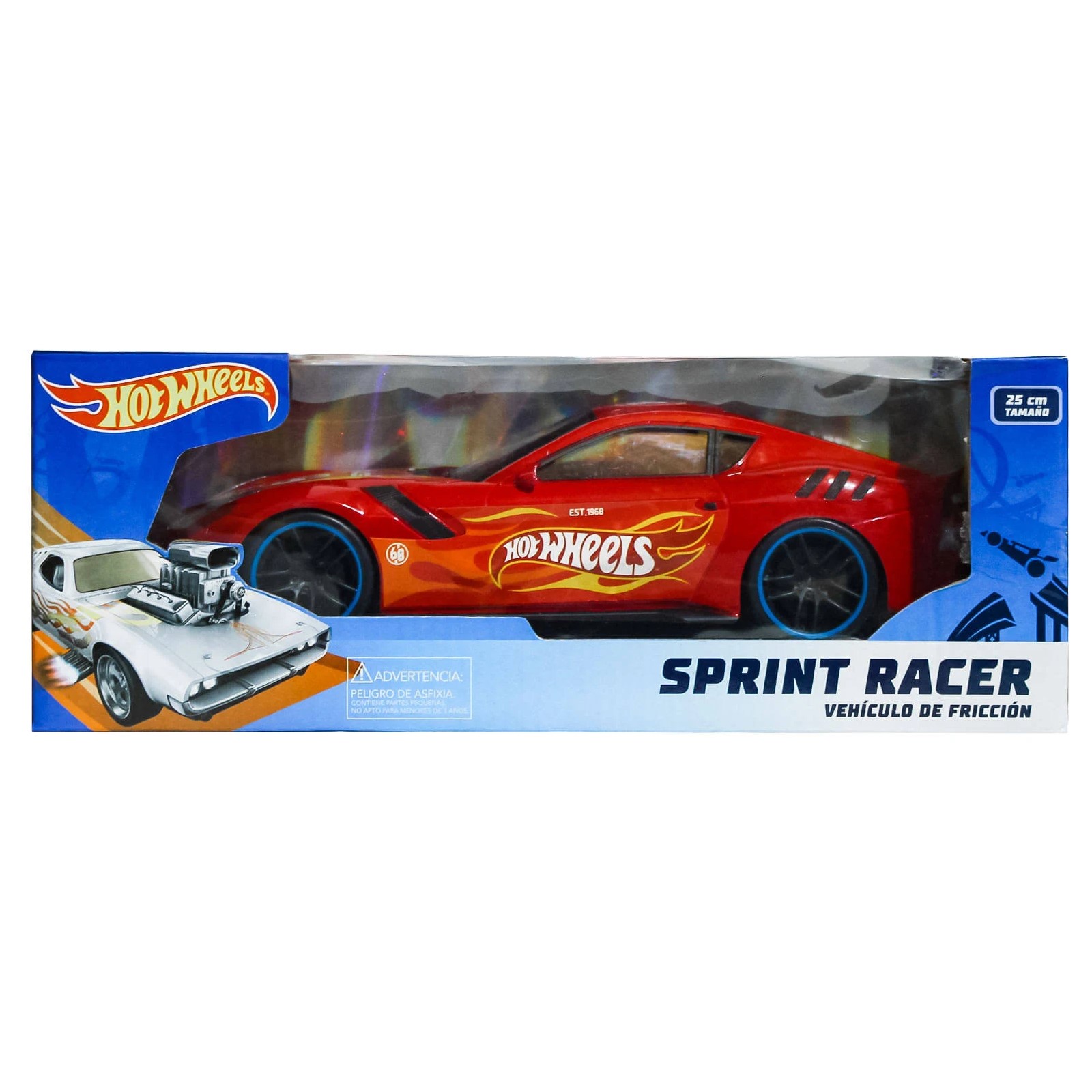 Hot Wheels Vehiculo de Carreras Sprint Racer Coleccion Rojo 25 cm