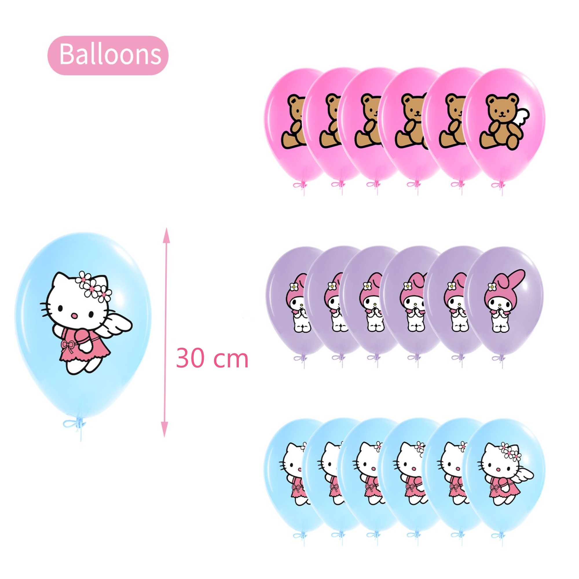 Globos De Cumpleaños Decoración Kit De Fiesta HELLO KITTY