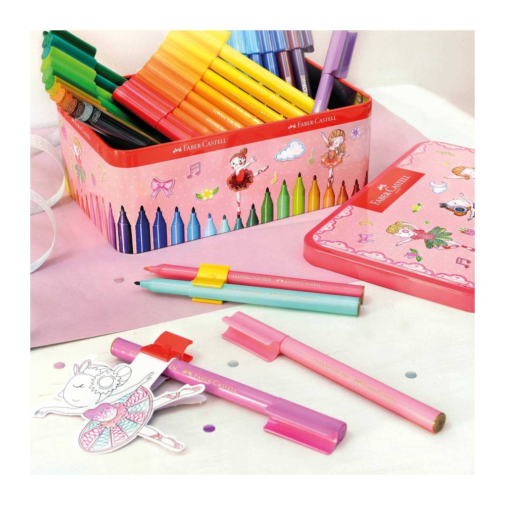 Plumones Faber Castell Connector Pen Ballerina con 25 piezas