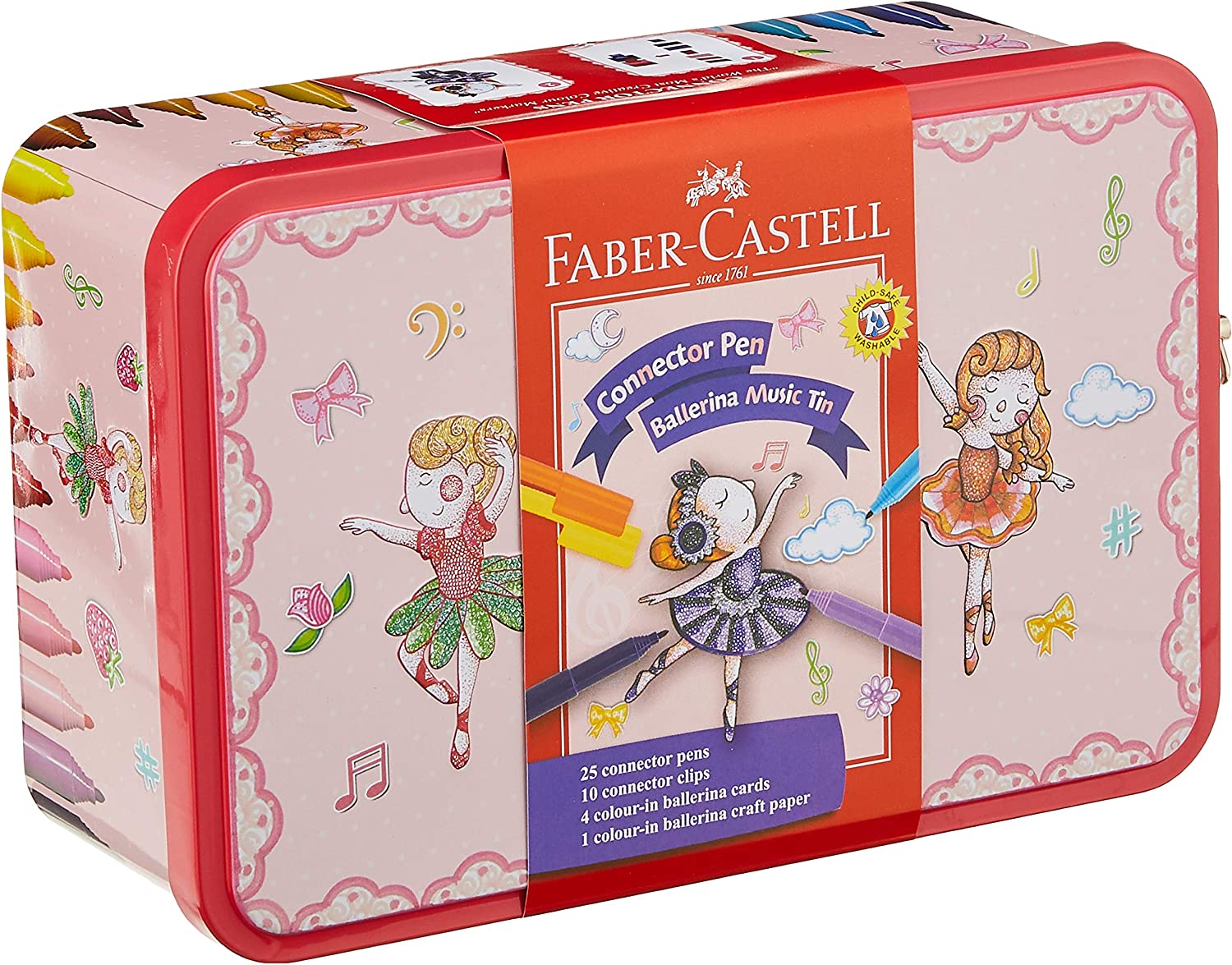 Plumones Faber Castell Connector Pen Ballerina con 25 piezas