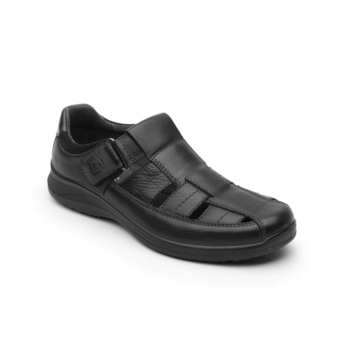 Sandalia Hombre Flexi 50807 Casual Urbana Piel Ligera Negro