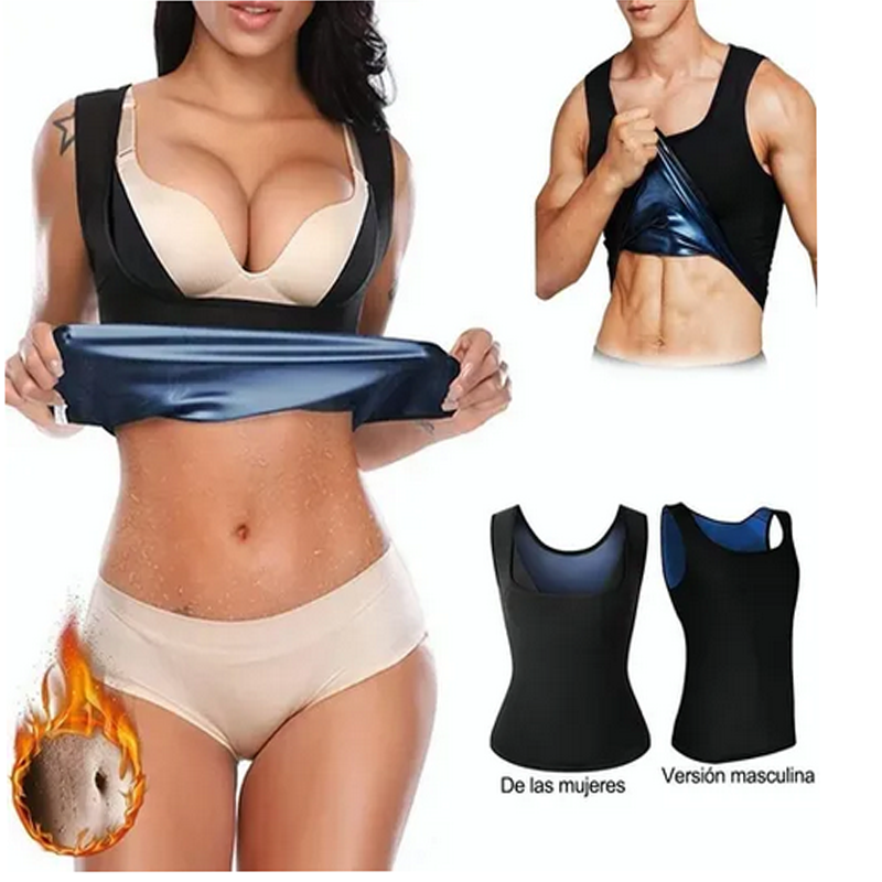 Faja Reductora Sauna Camiseta Chaleco Sweat  Ligera Hombre Mujer.