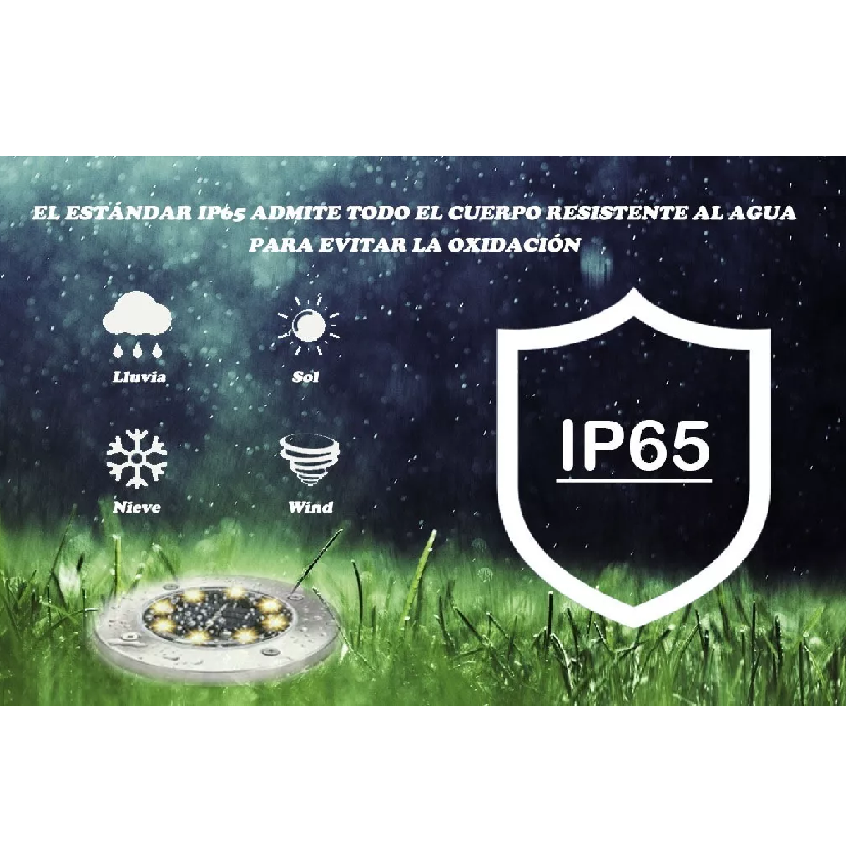 Conjunto 8 Lámparas 8led Luces Solares Suelo Jardín Césped