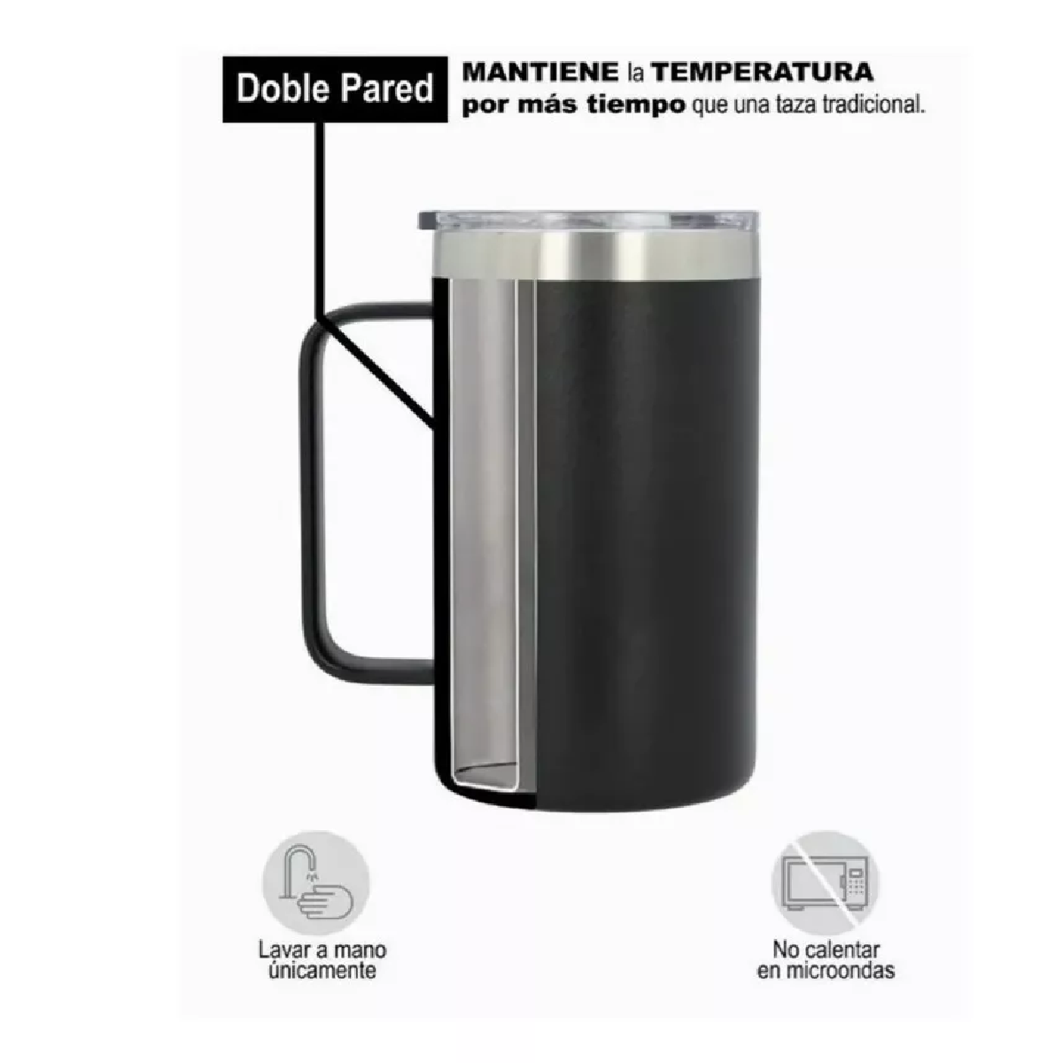 30oz Termo Portátil De Acero Inoxidable Calor Y Frío Taza Azul