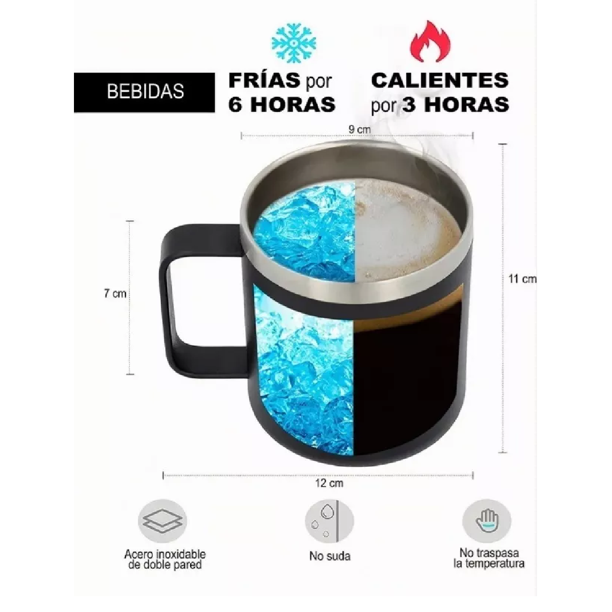 30oz Termo Portátil De Acero Inoxidable Calor Y Frío Taza Azul