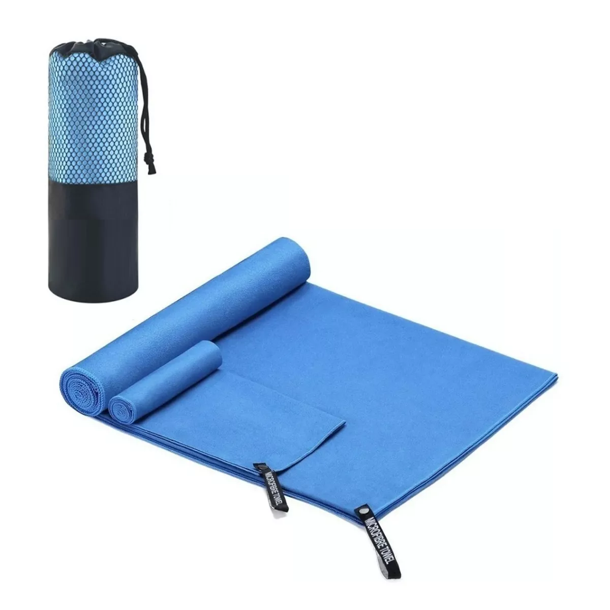 Toalla Baño Viaje De Microfibra De Secado Rápido 2 Paquetes Azul