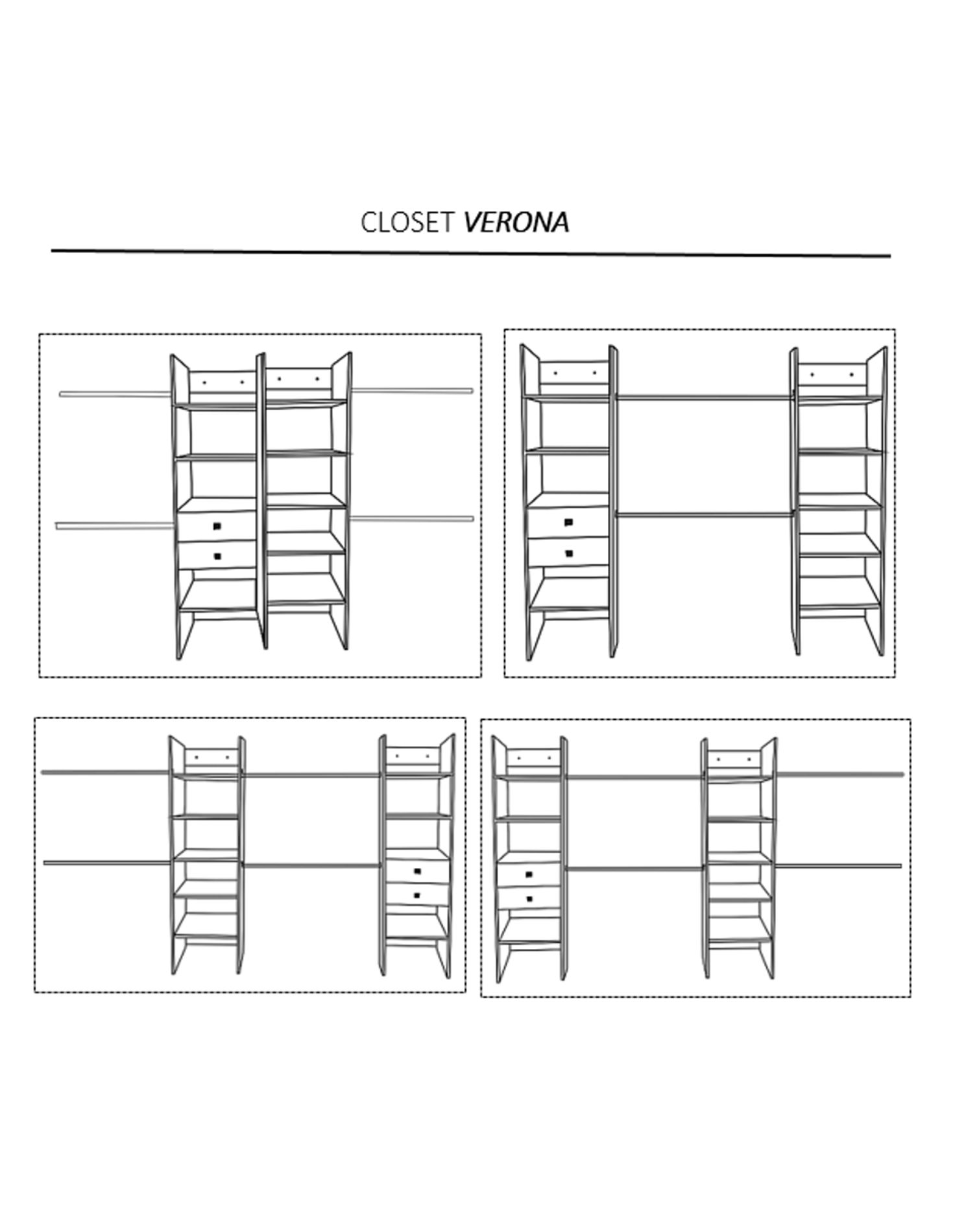 Closet Verona Completo Premium Ajustable.
