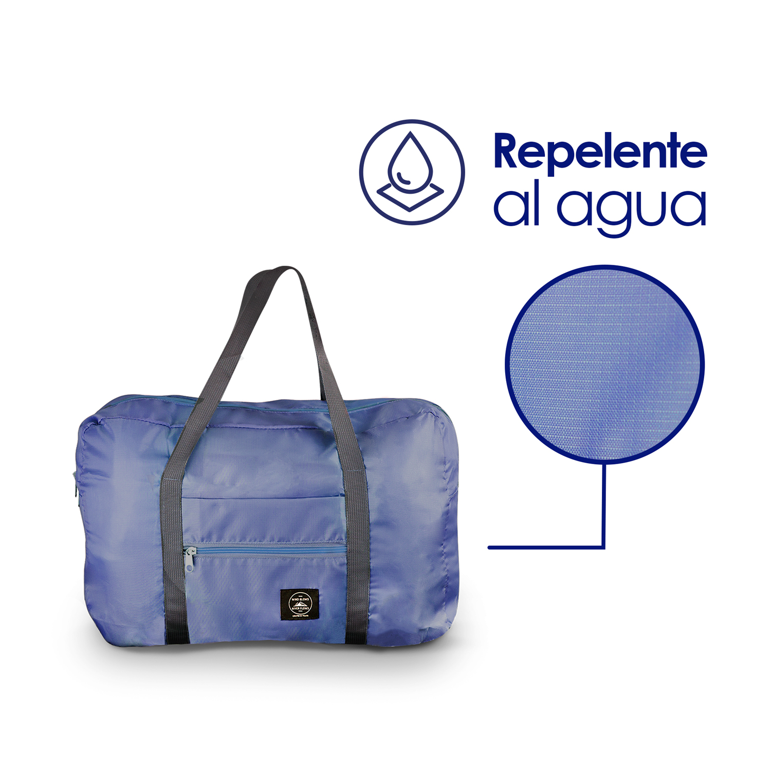 Maleta De Viaje Plegable Azul Marino Bolsa de Mano para Avion o para Gym