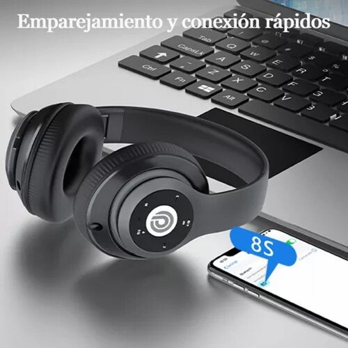 Audífonos Inalámbrico Diadema Con Microfono Bluetooth 52hora