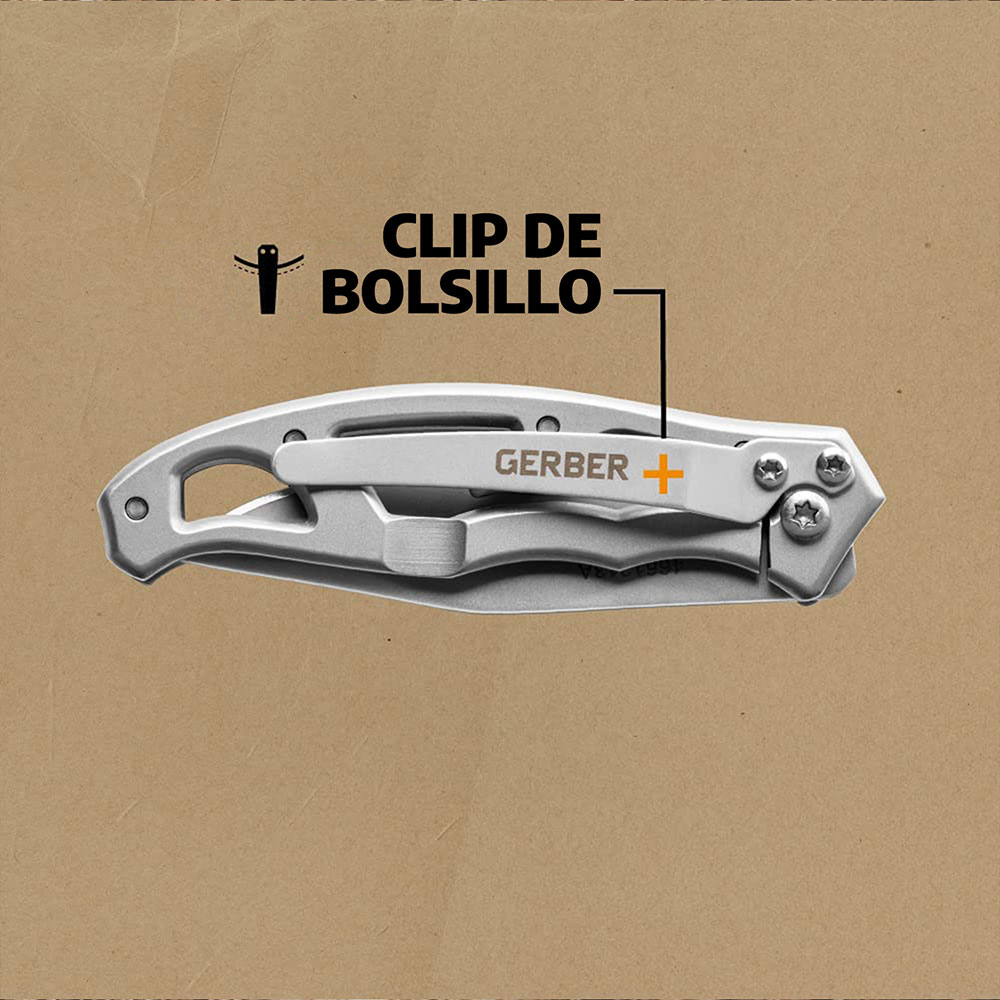 Navaja Combinada PARAFRAME II Plata Gerber