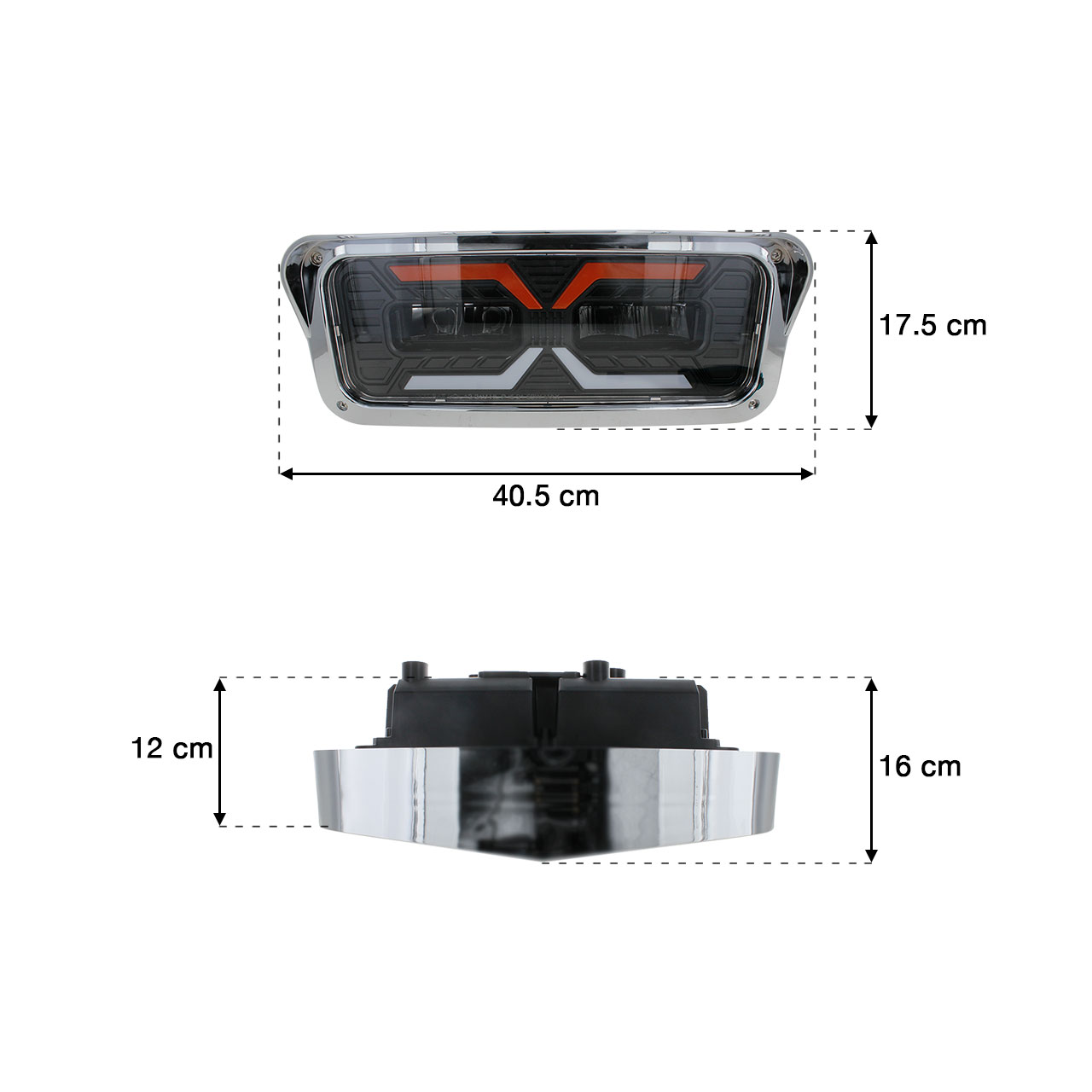 Par Faros Unidad Principal Kenworth Pestaña T600/T800/W900