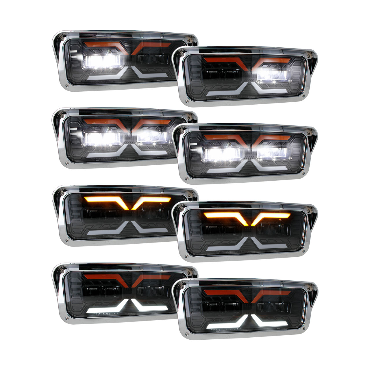 Par Faros Unidad Principal Kenworth Pestaña T600/T800/W900