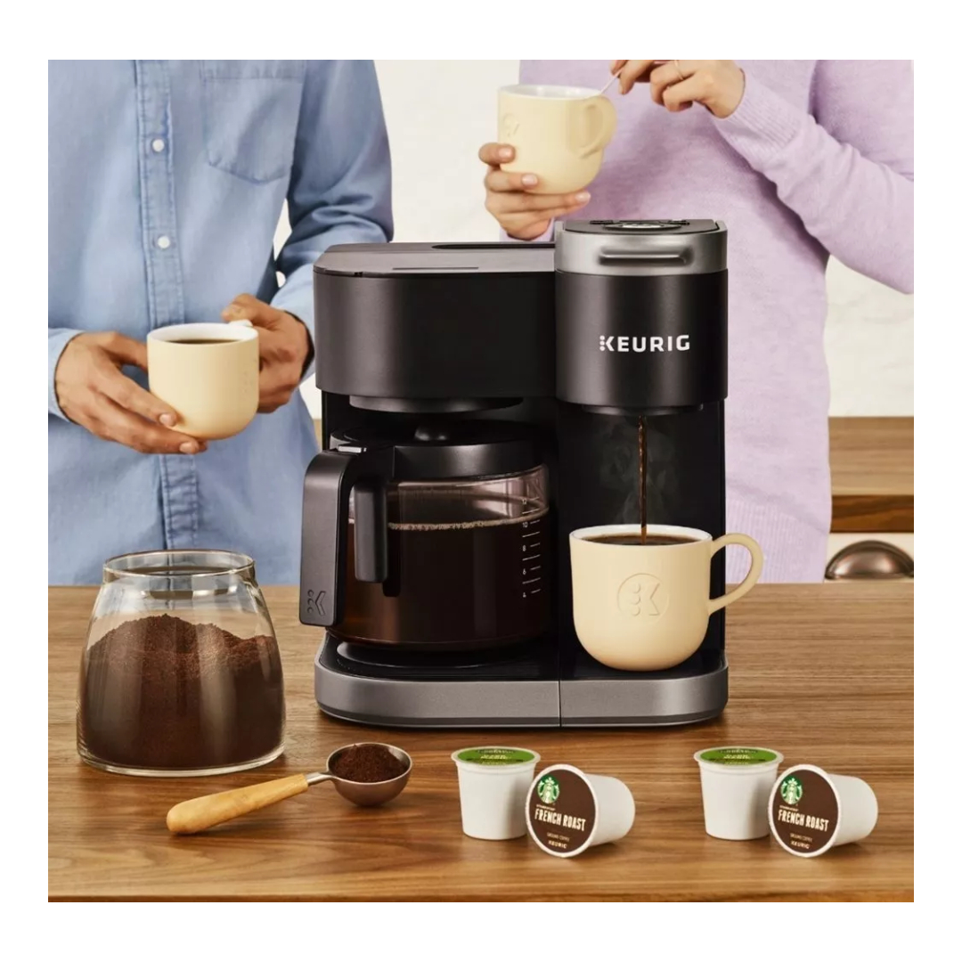 Cafetera Keurig K-duo 12 Tazas Cafe Molido K-cup De Cápsulas