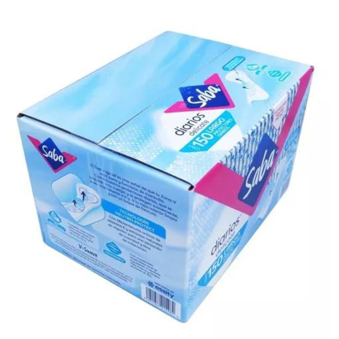 Protectores Saba Diarios Largos 150 Piezas