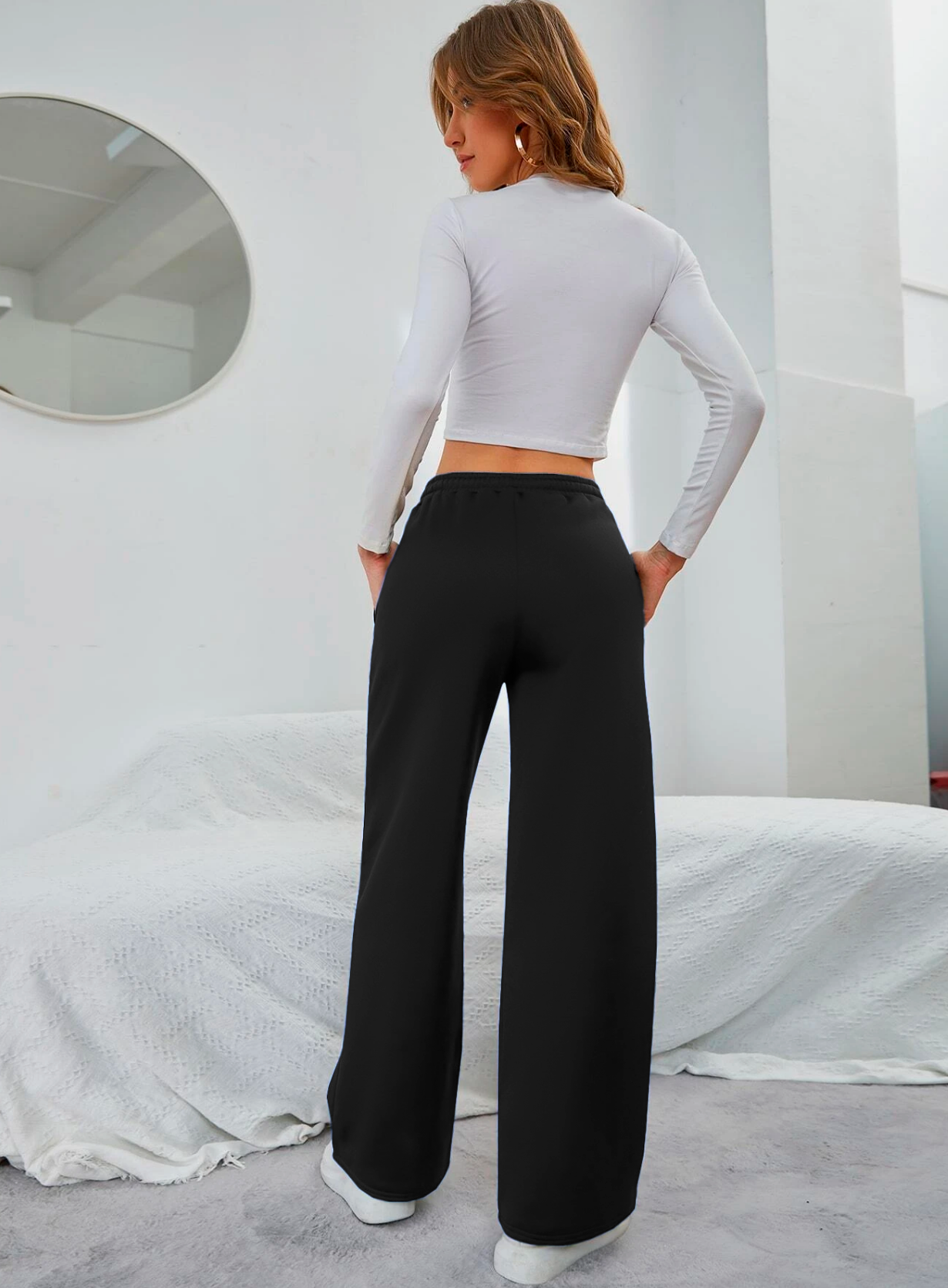 Pants Mujer Casual Jogger Dama Bolsas Delan Delante Legins