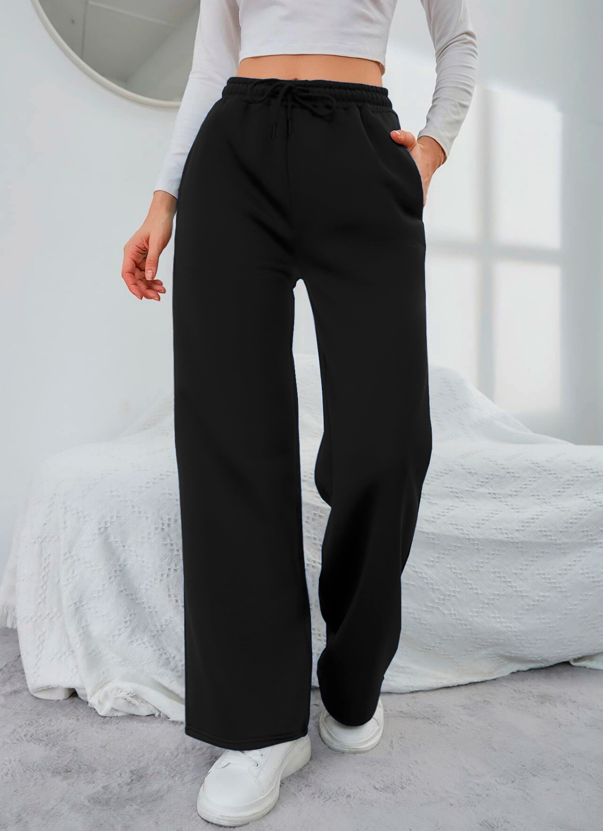 Pants Mujer Casual Jogger Dama Bolsas Delan Delante Legins