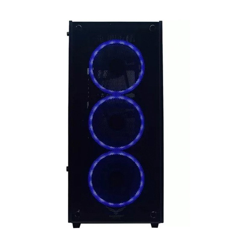 Gabinete Naceb Evotec Player Negro Led Atx S/Fuente Cristal NA-0603