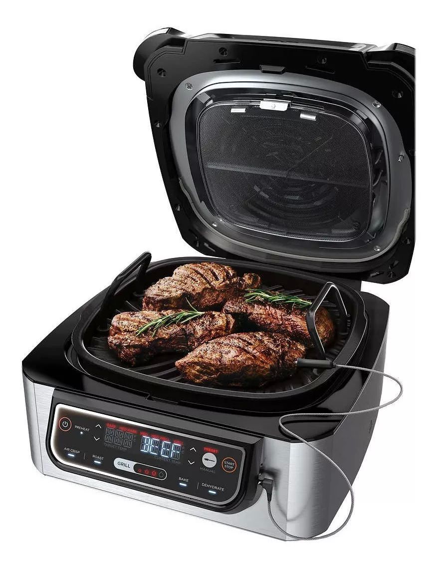 Ninja Foodi, Parrilla Eléctrica Para Interiores 5 En 1 4.5 Litros
