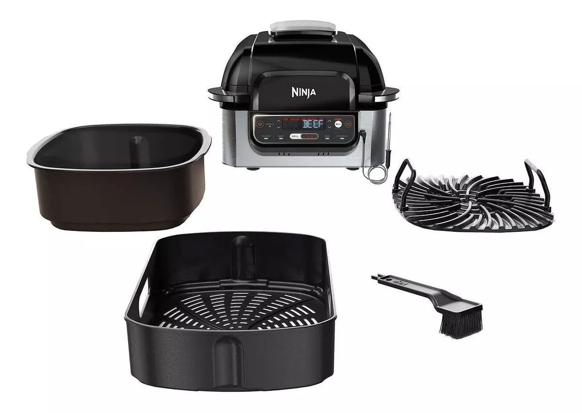 Ninja Foodi, Parrilla Eléctrica Para Interiores 5 En 1 4.5 Litros