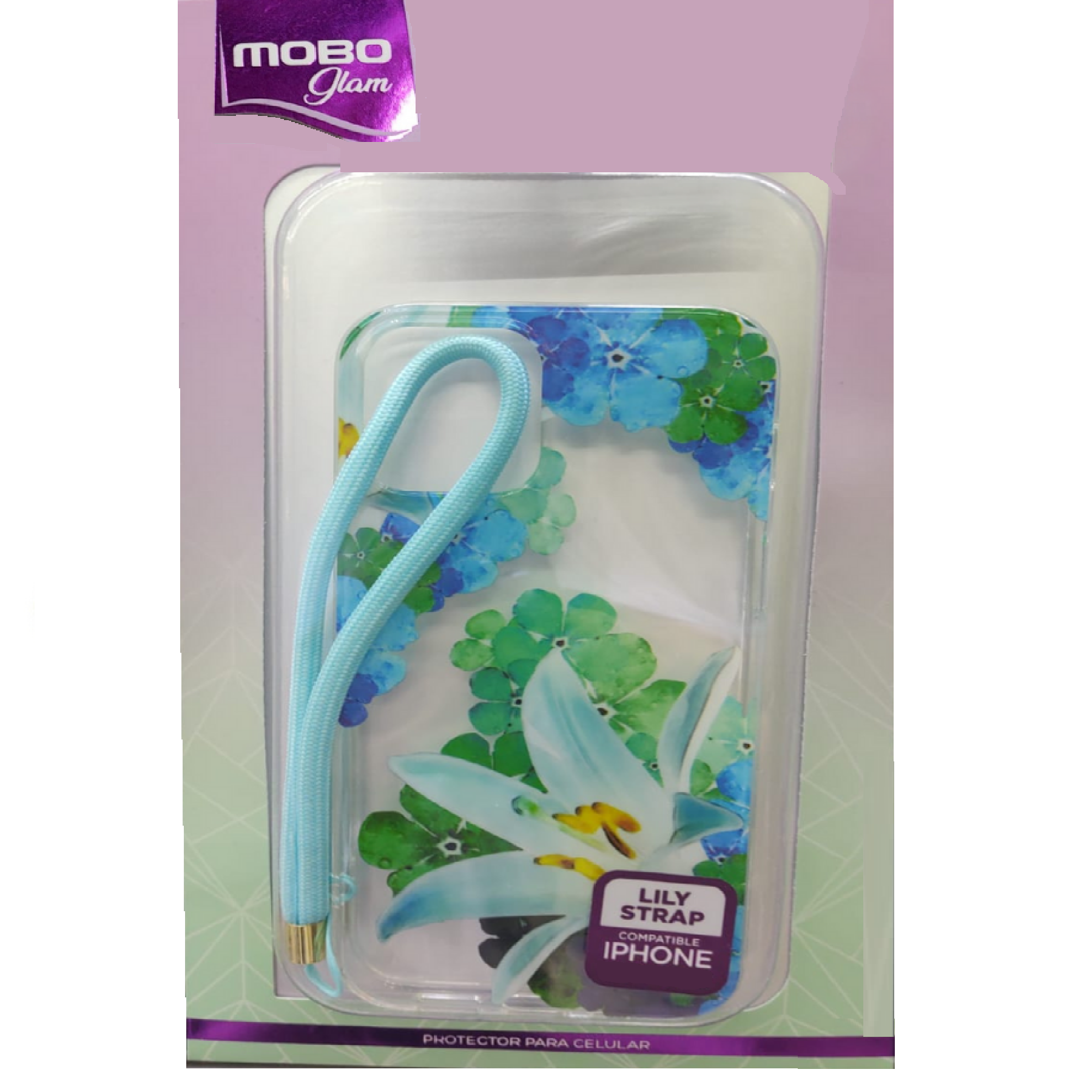 Protector Mobo Glam Lily Strap Azul IPhone ONE 11