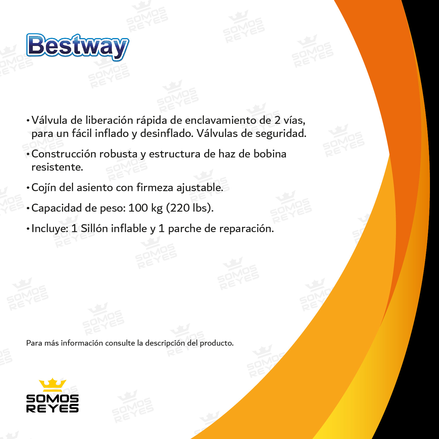 Sillon Inflable Individual Grafitti Puff Portatil Bestway 