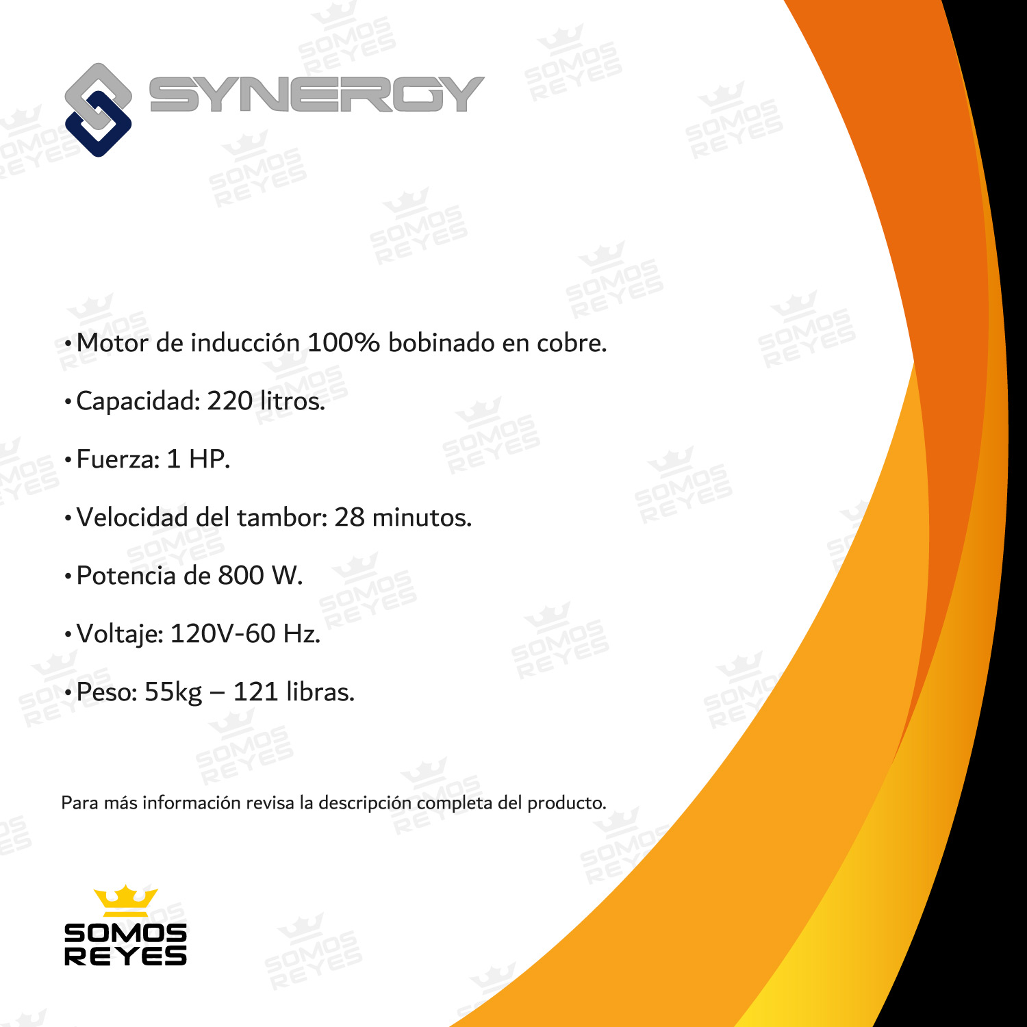 Revolvedora De Cemento Electrica Mezcladora Tambor 155l 1hp 