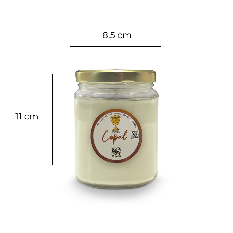 Vela Tarro Jar de Soya Con Aroma Copal