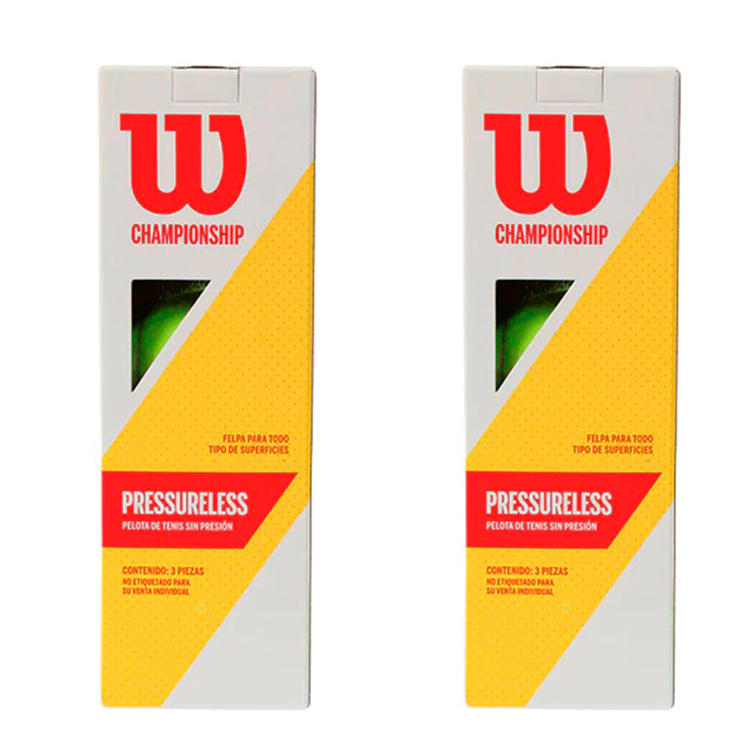 Pelotas De Tenis Y Padel Wilson Sin Presion 2 Botes 6 Pzs
