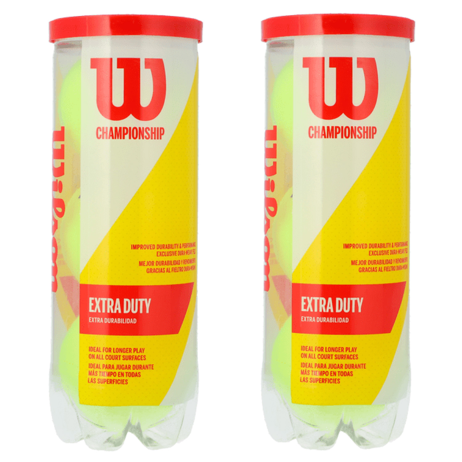 Pelotas Tenis Wilson 2 Botes 6 Pcs Championship Presurizadas 