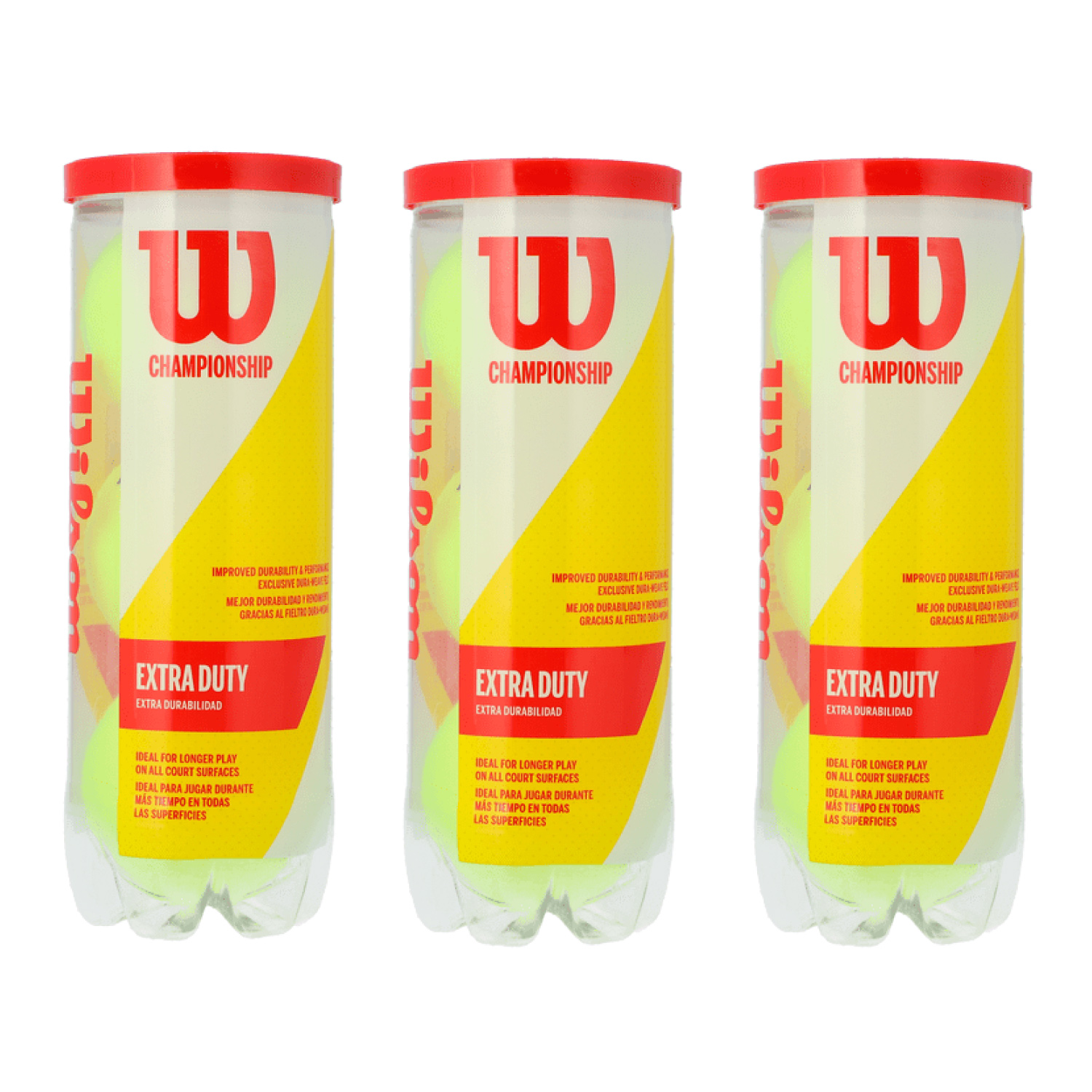 Pelotas Tenis Wilson 9 Pcs Championship Presurizadas 3 Tubos 