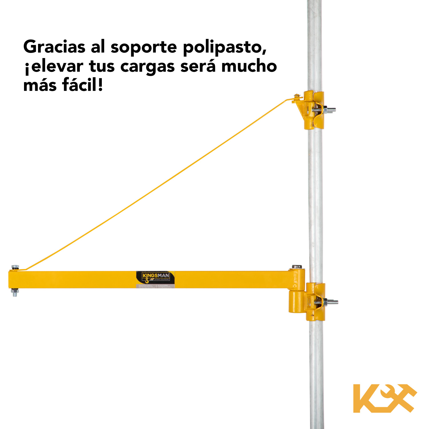 Soporte P/ Colocar Polipasto Con Giro De 180 1000 Kg 75 Cm 