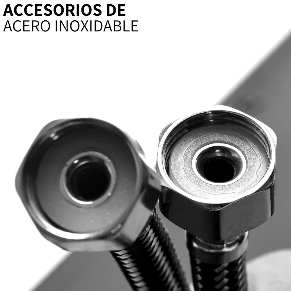 Cabezal De Ducha Regadera Tipo Lluvia Cascada De Acero Mate