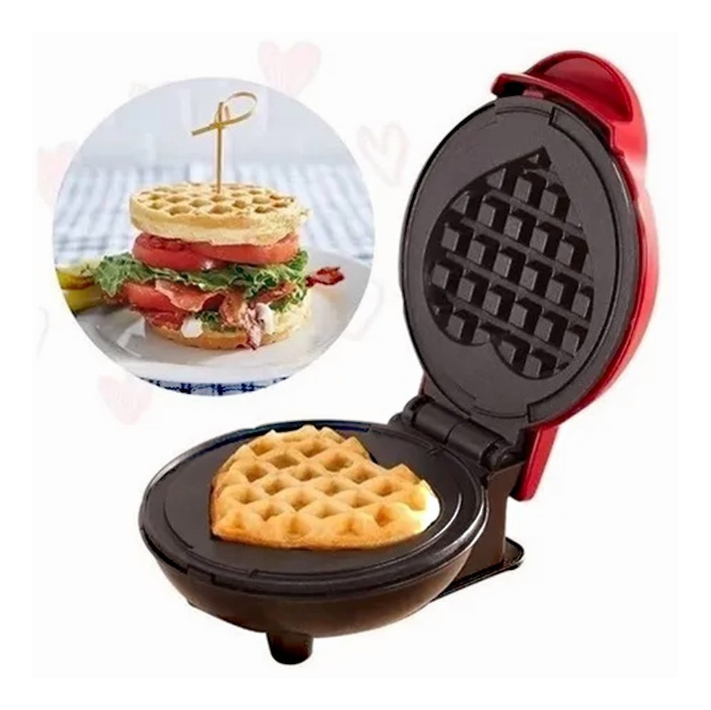 Maquina Waflera Eléctrica En Forma De Corazon