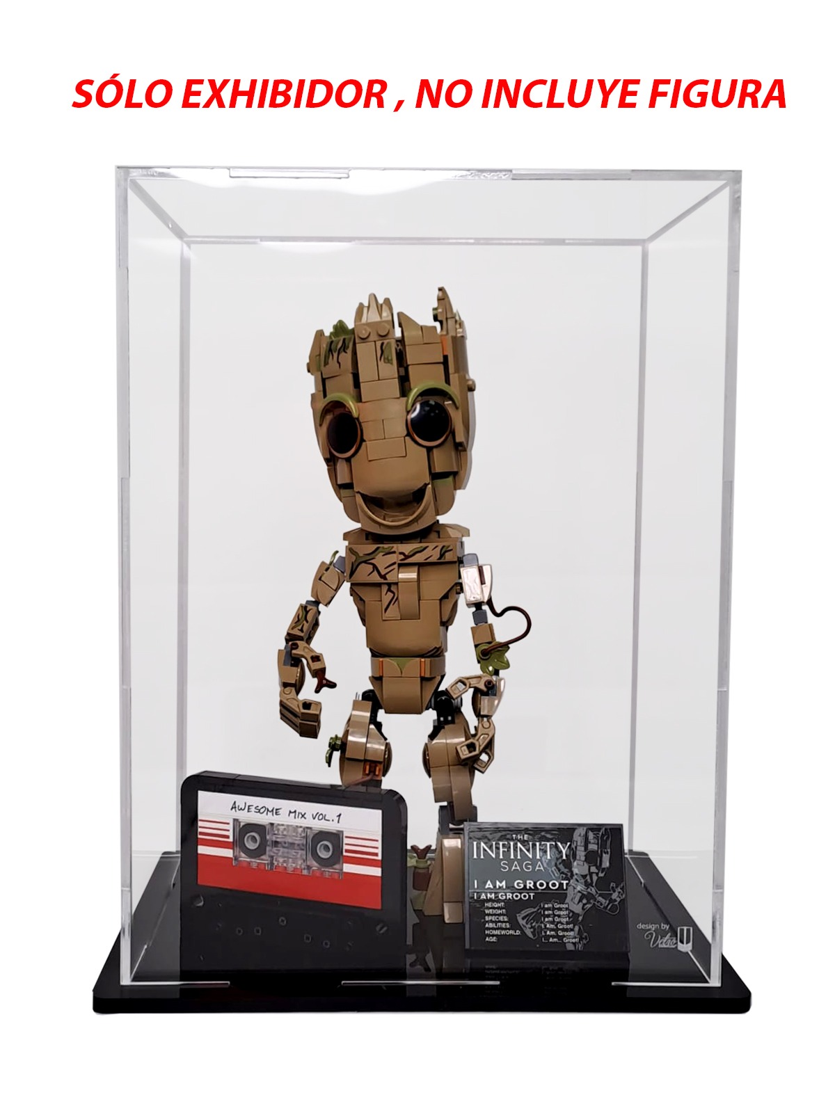 Exhibidor Protector Para Set Lego Marvel I Am Groot 76217