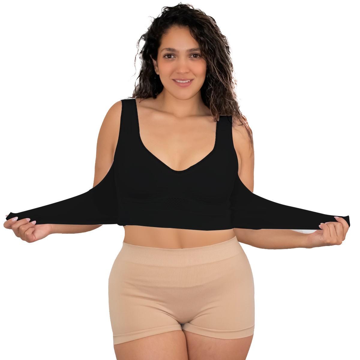 Brasier Push Up Sin Varillas Set de 3 piezas con soporte para busto y Control de rollos en laterales Passion Wear Bra elaborado en tejido Seamless