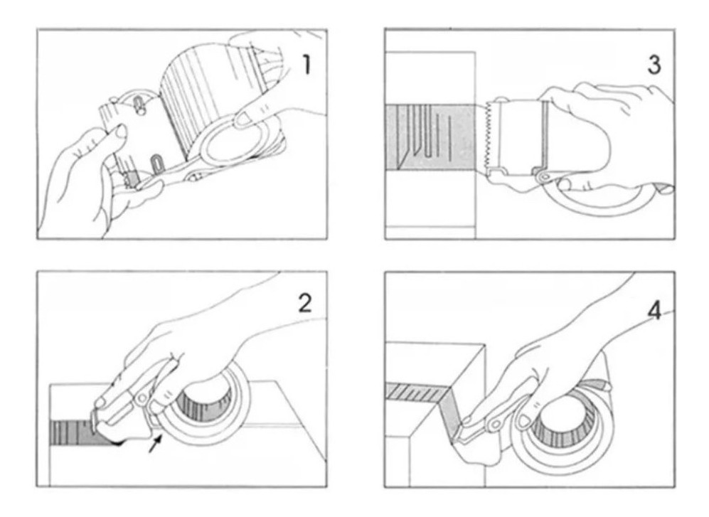 Despachador Cinta Canela Adhesiva Cortador Diurex 48mm