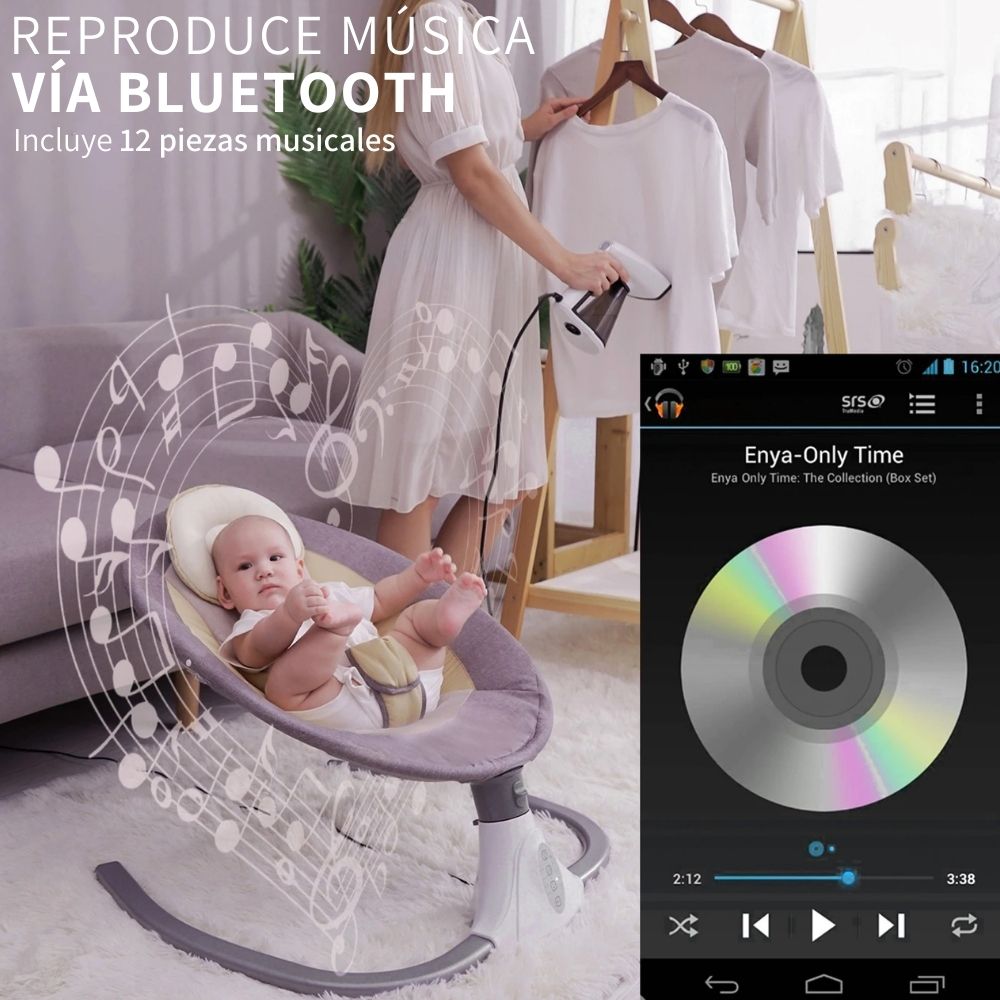 Columpio Mecedora Electrica Para Bebe Mosquitero Cuna Moises