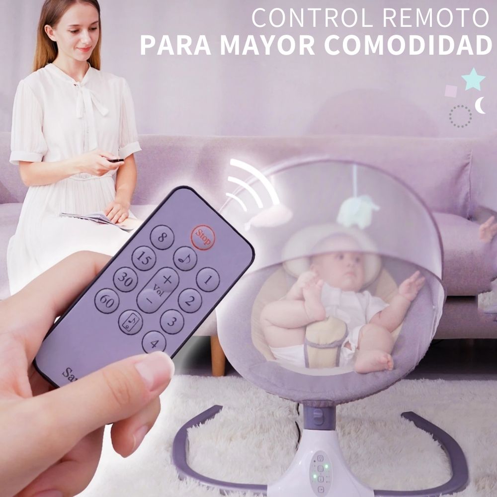 Columpio Mecedora Electrica Para Bebe Mosquitero Cuna Moises