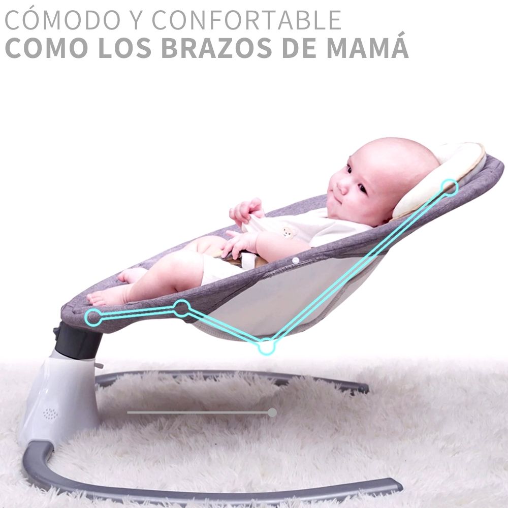 Columpio Mecedora Electrica Para Bebe Mosquitero Cuna Moises