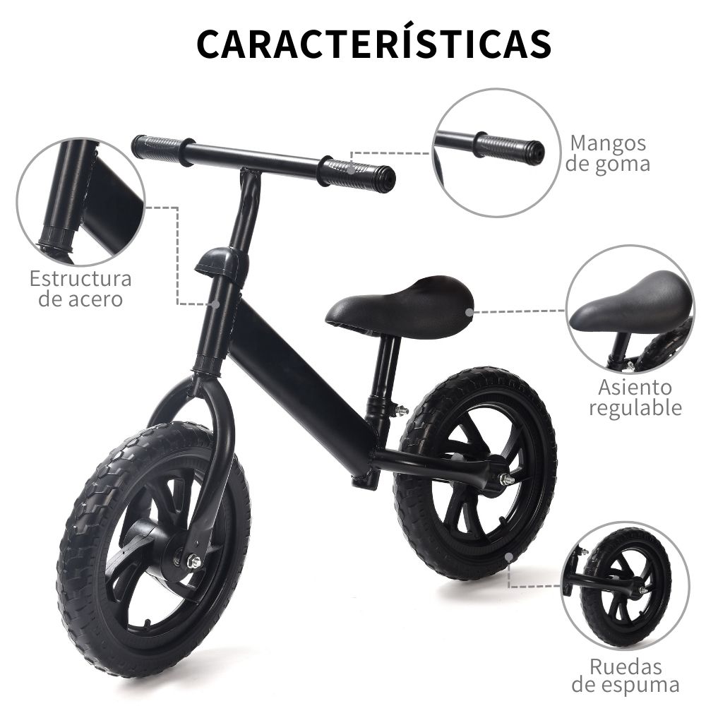 Bicicleta De Equilibrio Para Niños Ajustable Sin Pedales 