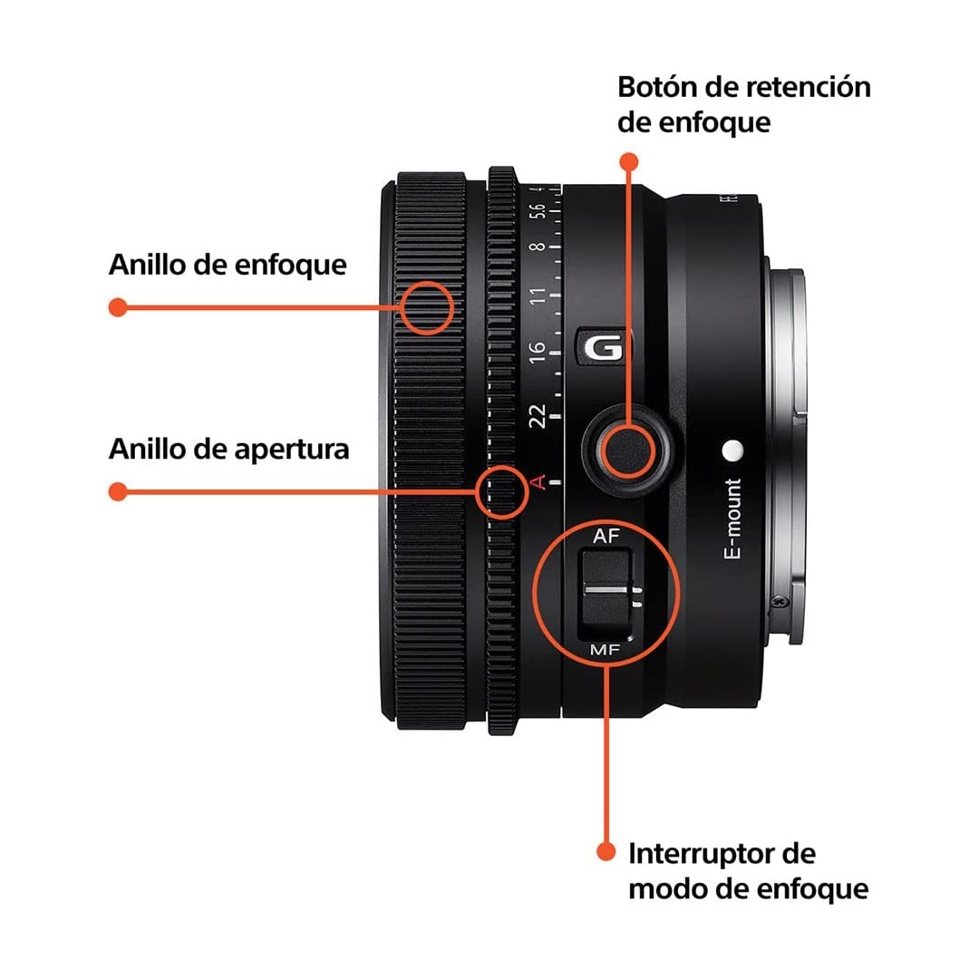 Lente Sony Lente G Angular Fijo 24 mm F2.8 Montura e (Reacondicionado Grado A)