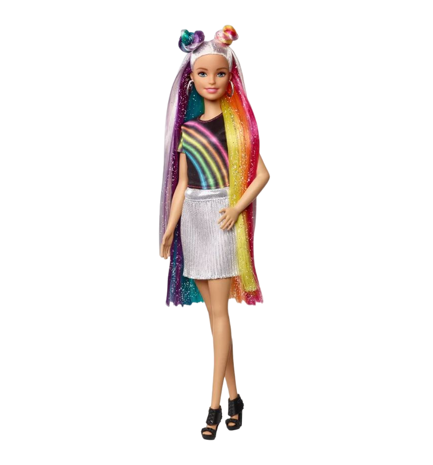 Muñeca Barbie Rainbow Sparkle Hair Doll Mattel Fxn96
