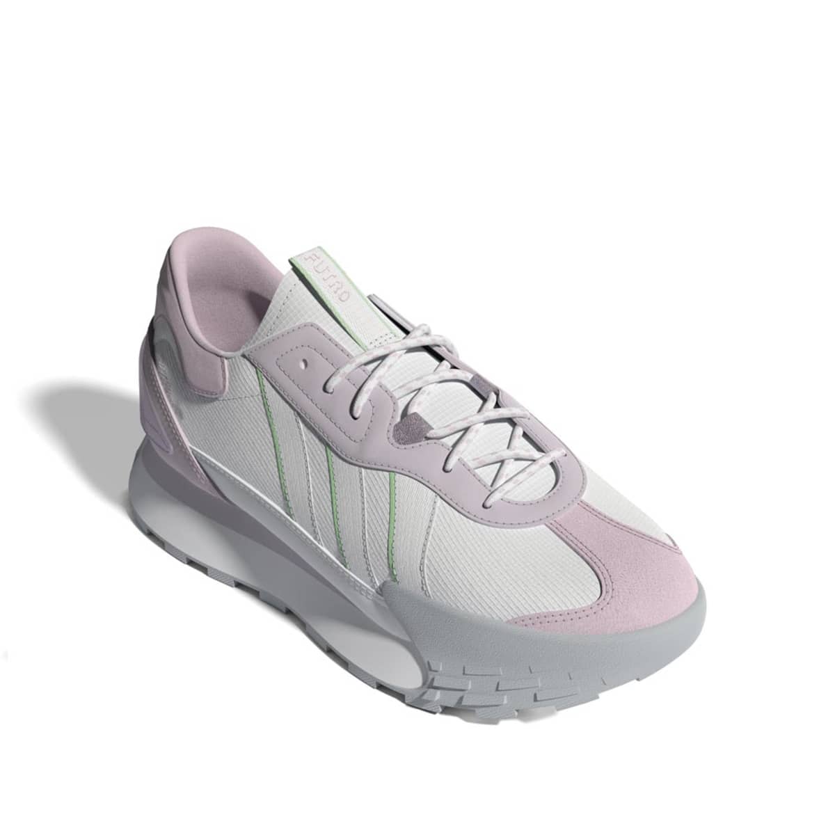 Tenis casual Adidas Futro Mixr W, color blanco, con tonos pastel, mod. 1059533