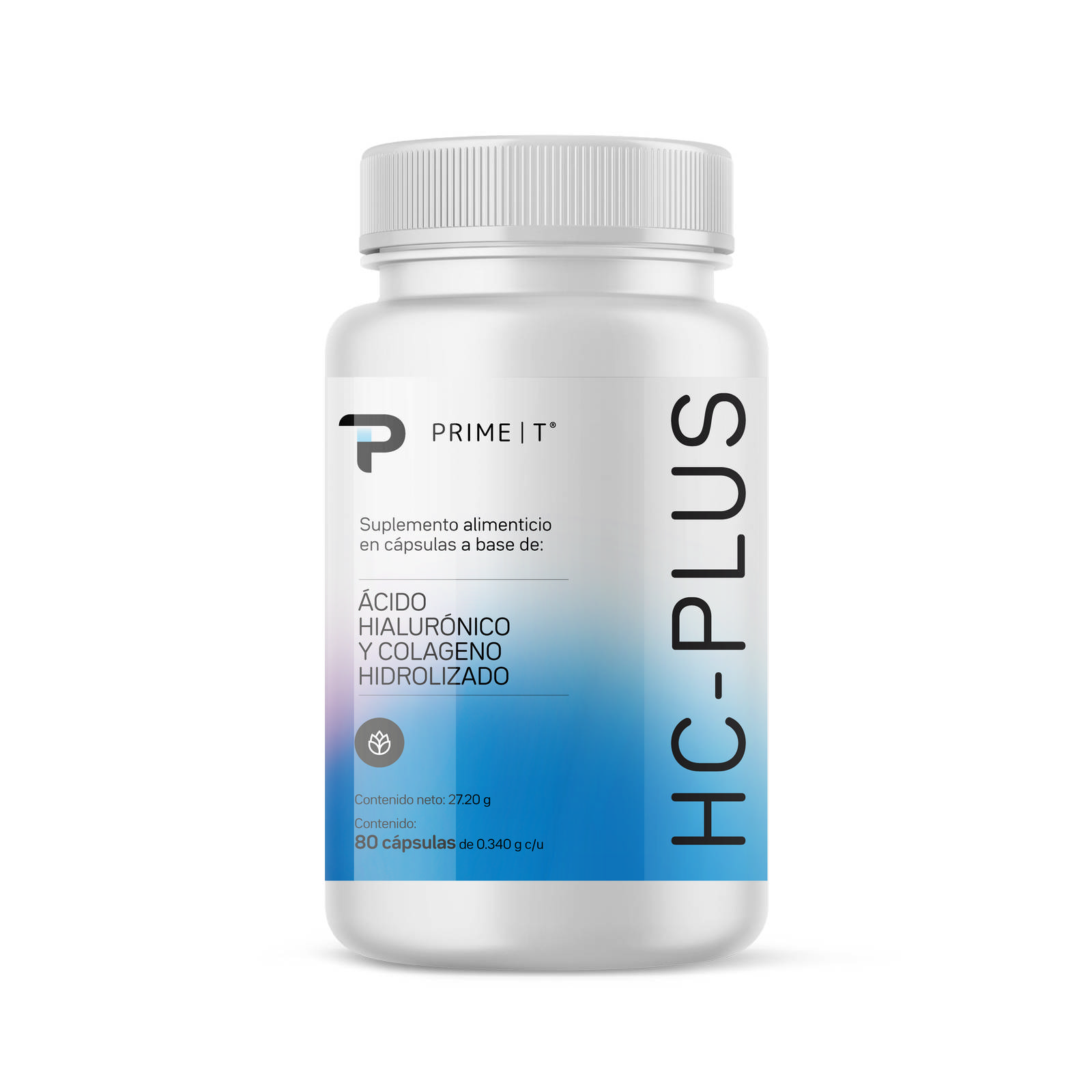 ÁCIDO HIALURÓNICO HC-PLUS Primetech 80 cápsulas de 340 mg