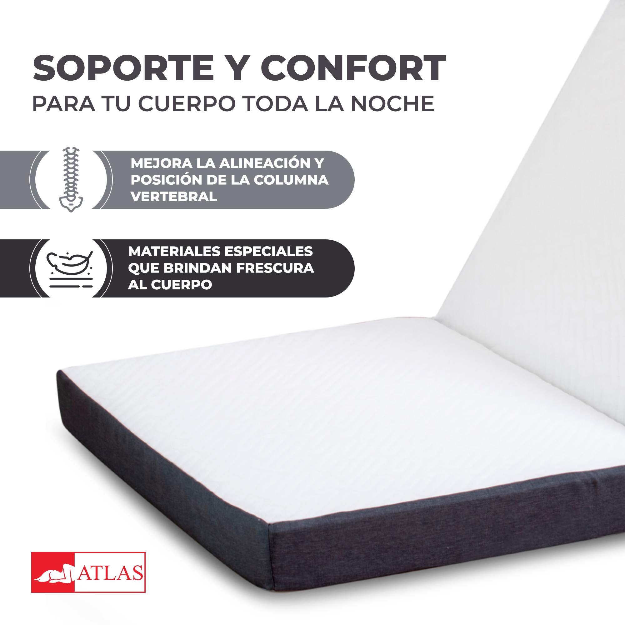 Colchón Matrimonial Plegable Con Maleta Firmeza Media