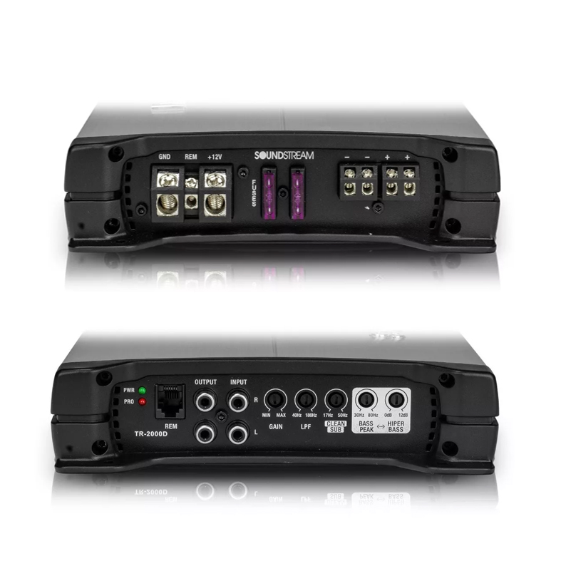 Amplificador Monoblock Soundstream para auto Clase D 200 Whatss + Rca 5 Metros TR-2000D