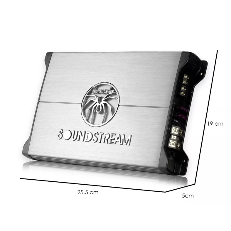 Amplificador Monoblock Soundstream para auto Clase D 200 Whatss + Rca 5 Metros TR-2000D