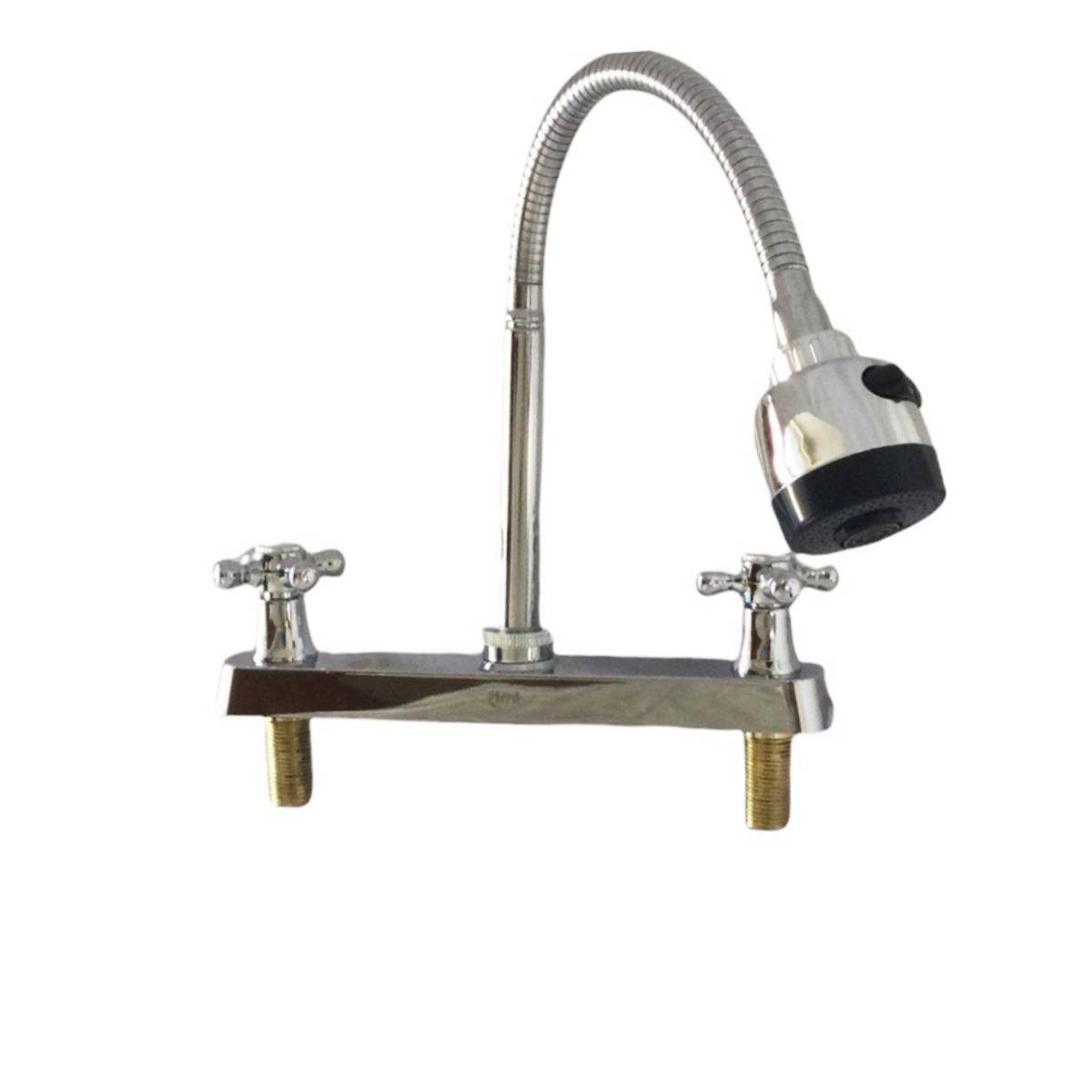 Mezcladora Para Fregadero Cuello Flexible Acero Inox Cuerpo Zinc 