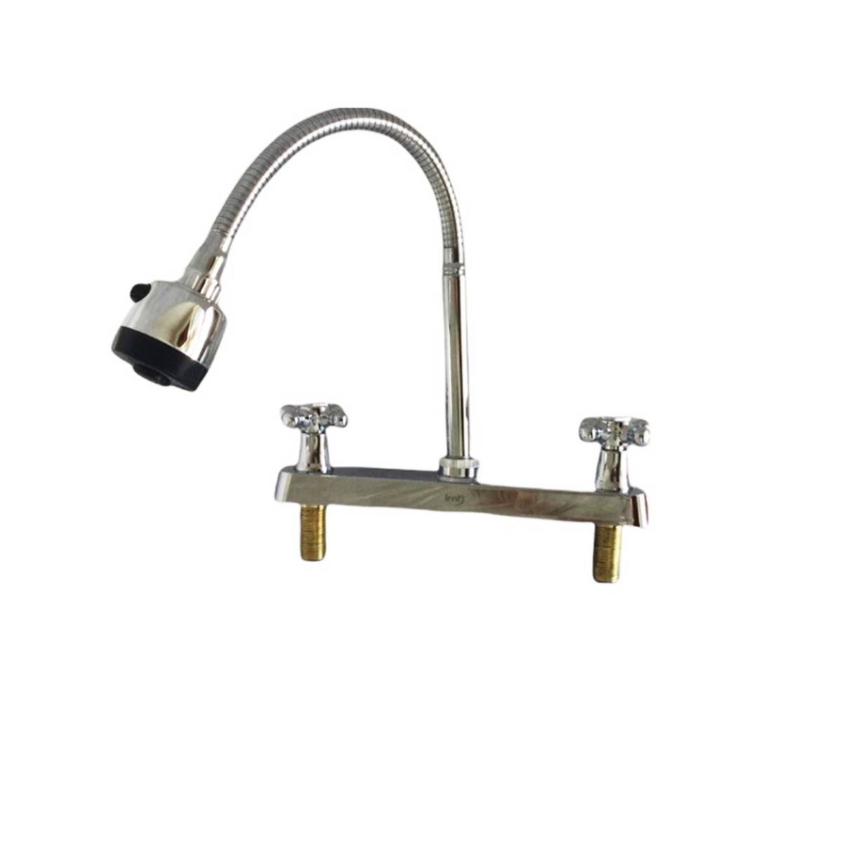 Mezcladora Para Fregadero Cuello Flexible Acero Inox Cuerpo Zinc 